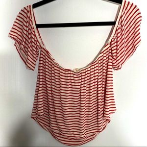 Mossimo Red White Stripe OTS top